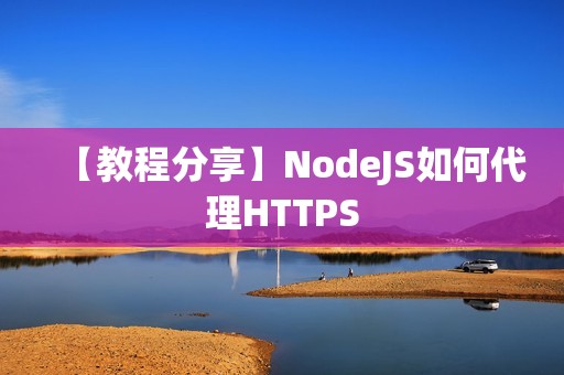 【教程分享】NodeJS如何代理HTTPS